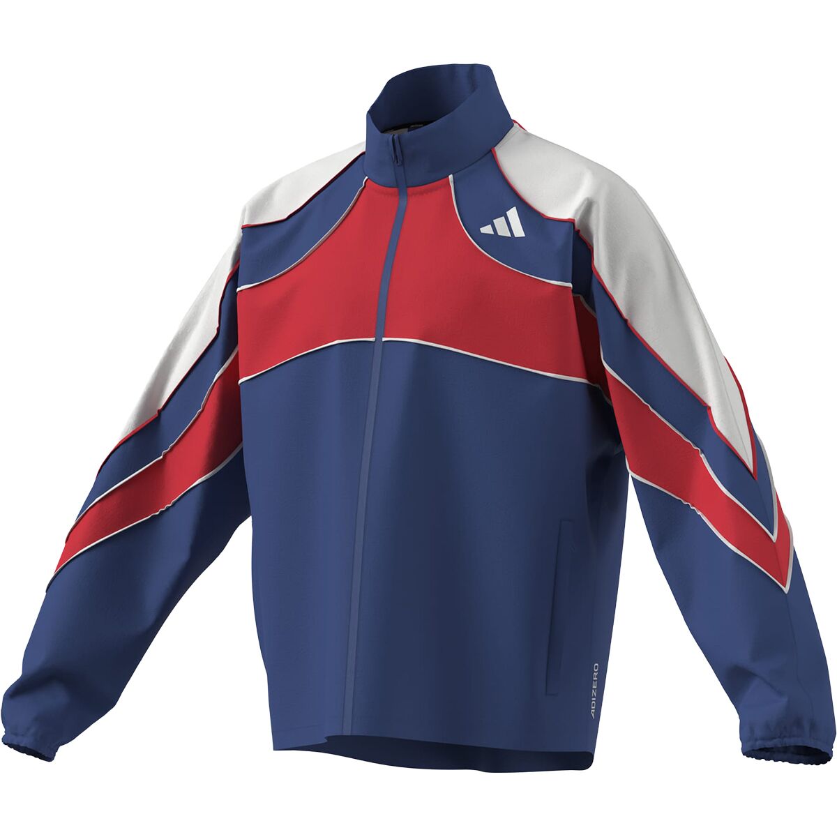 Image of Adidas Adizero A Jacket - Men's Dual Indigo/Semi Lucid Red/White, M
