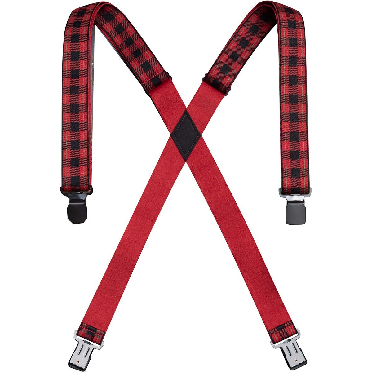 Image of Arcade Jessup Plaid Suspenders Black/Burnt, One Size