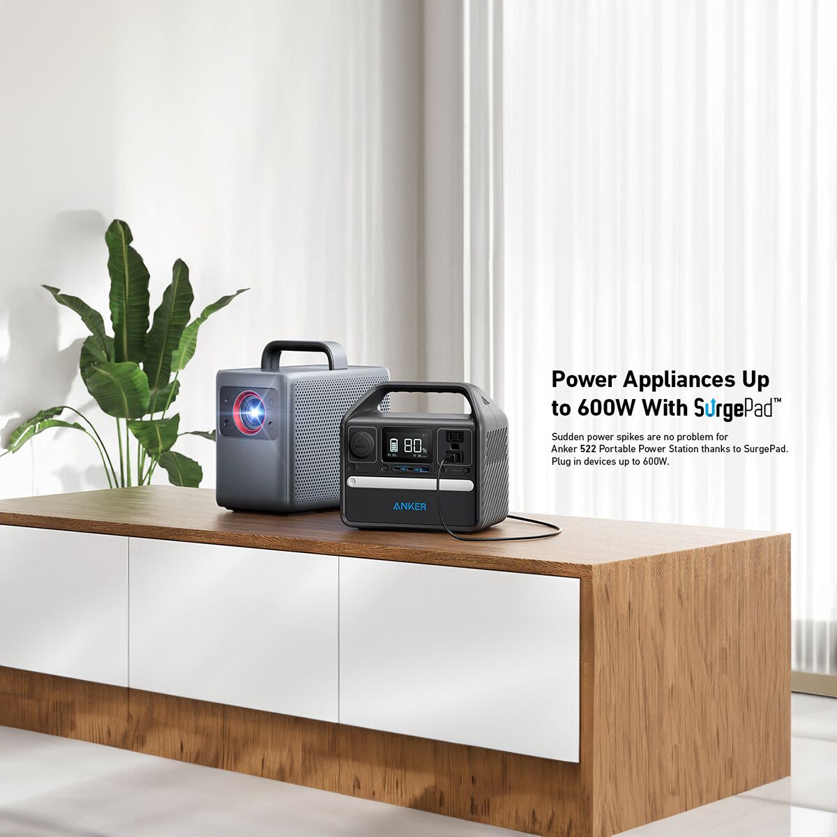 Anker 522 Portable 300W Power Station Powerhouse - Hike & Camp