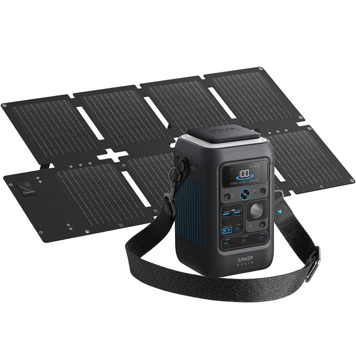 Anker SOLIX C300X DC Port Power Station+60W foldable Solar Panel