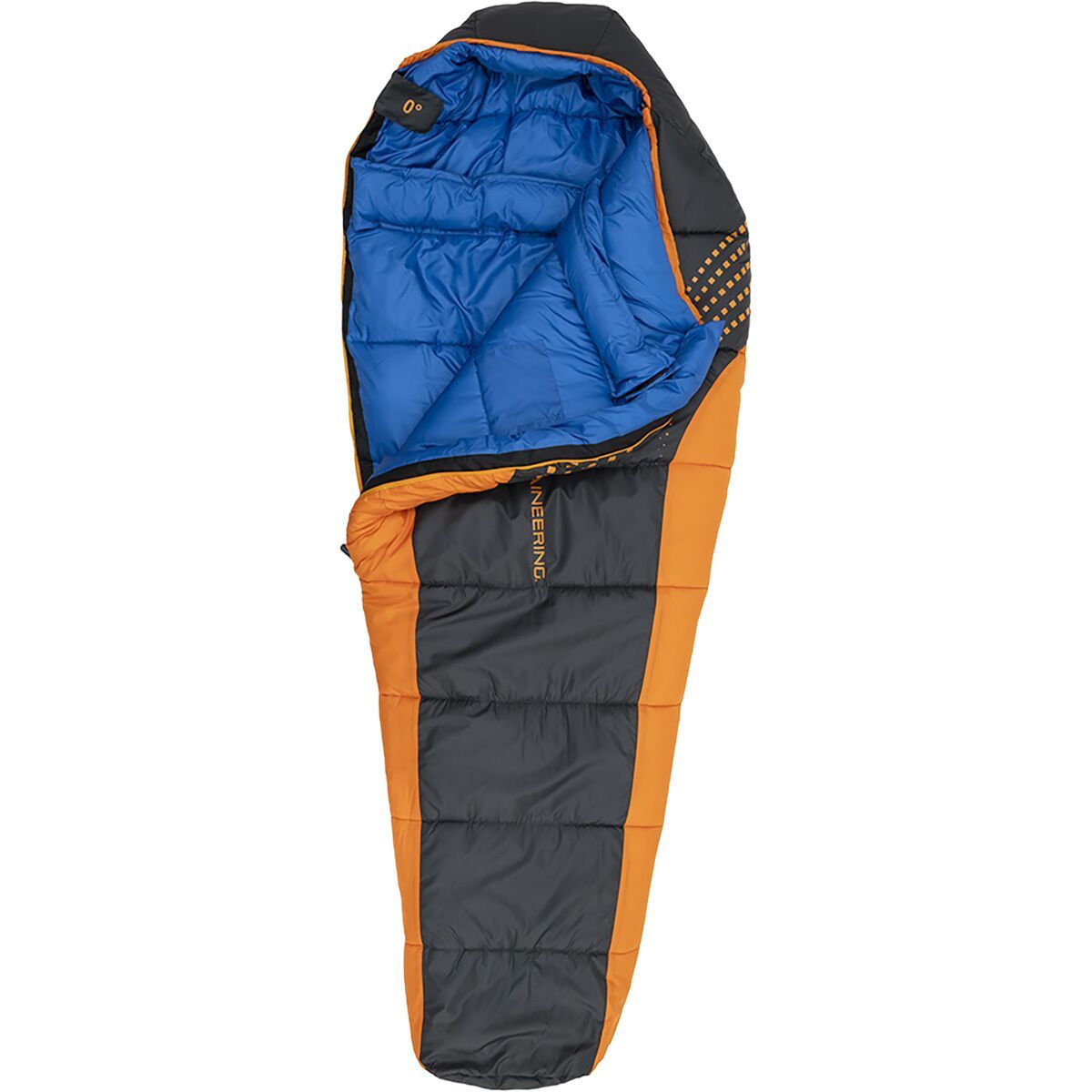 ALPS Mountaineering Blaze 0 Sleeping Bag: 0F Synthetic Charcoal/Bright Orange, Reg