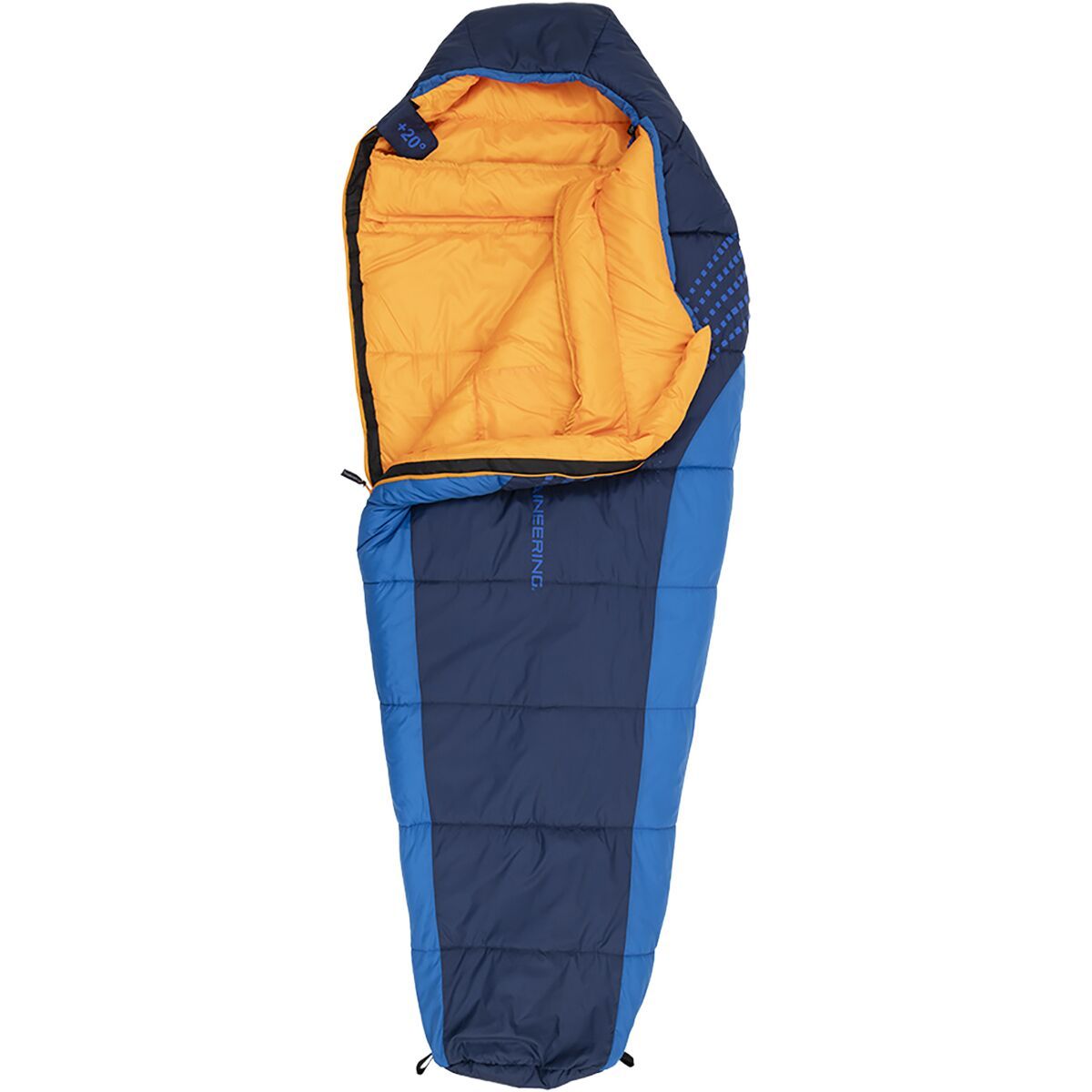 Image of ALPS Mountaineering Blaze 20 Sleeping Bag: 20F Synthetic Navy/Bright Blue, Reg