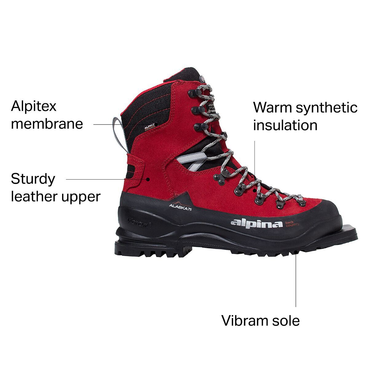 Alpina alaska on sale 75mm backcountry boot