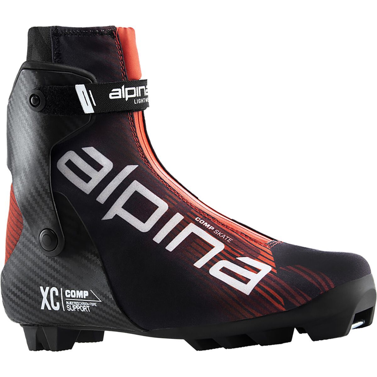 Image of Alpina Comp Skate Boot - 2024 Black/Red, 40.0