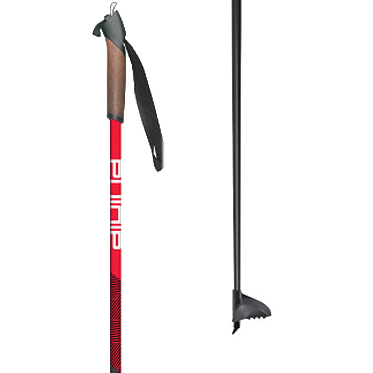 Image of Alpina Control Ski Poles Black/Red, 145cm