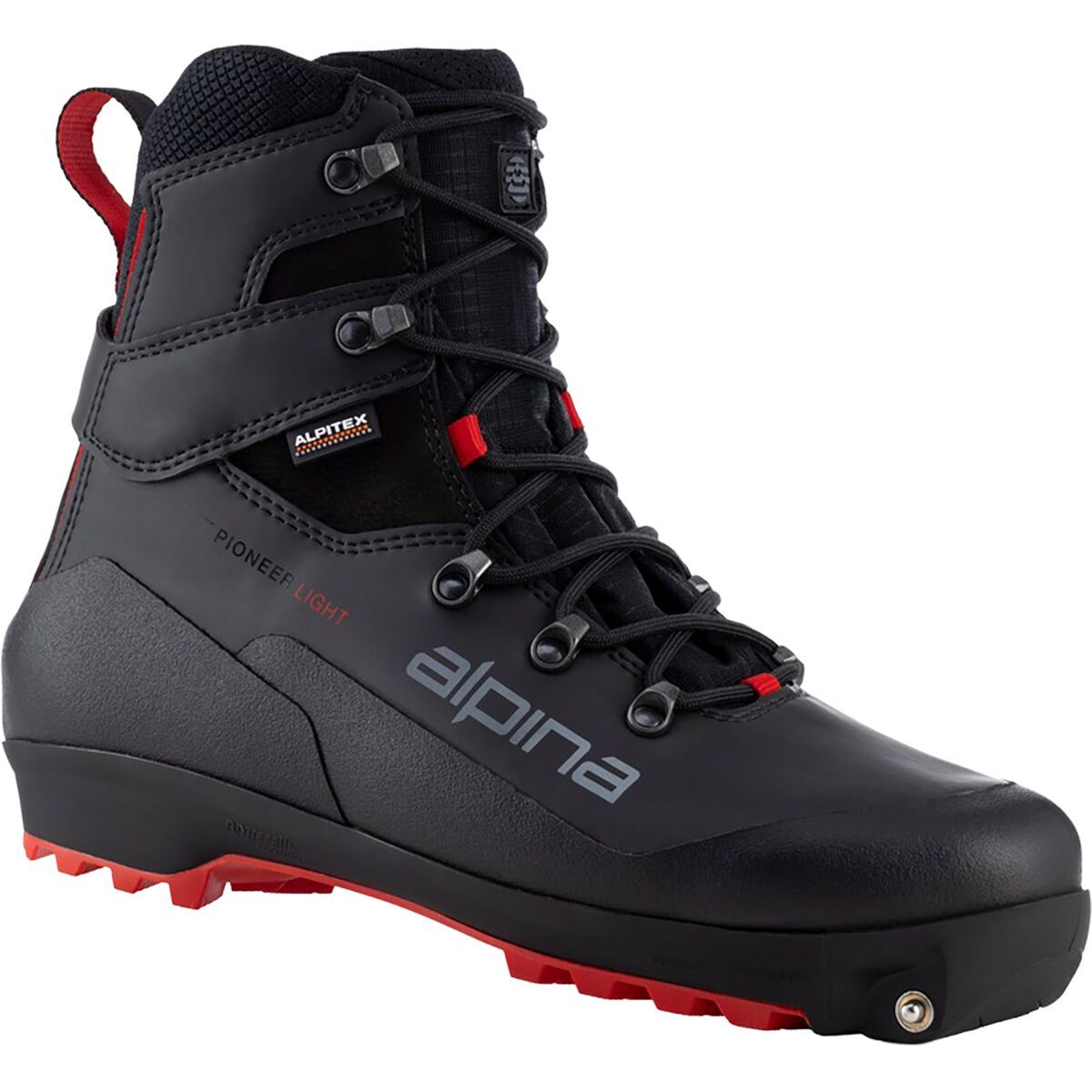 Image of Alpina Pioneer Light Boot - 2026 Black/Red, 43in