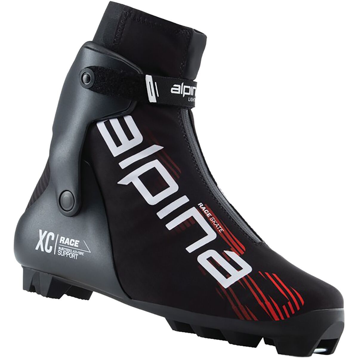 Image of Alpina Race SK Boot - 2026 Black/Red/White, 45.0