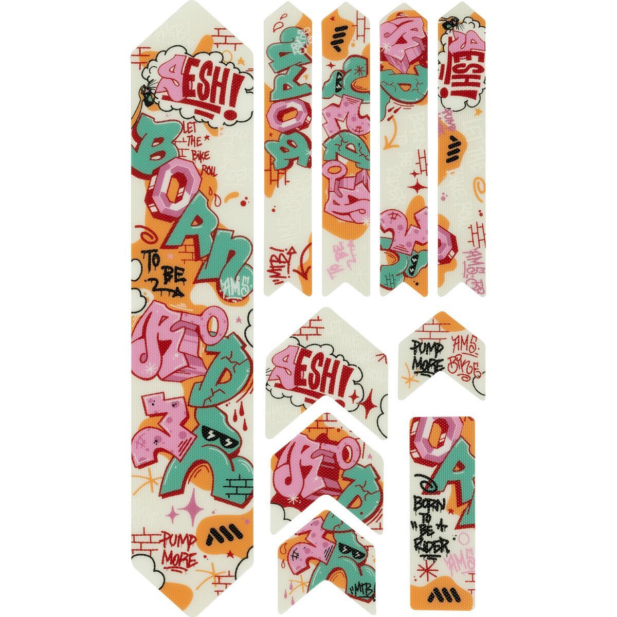 Image of All Mountain Style Honeycomb Frame Guard XL Born to Be Rider Red, One Size