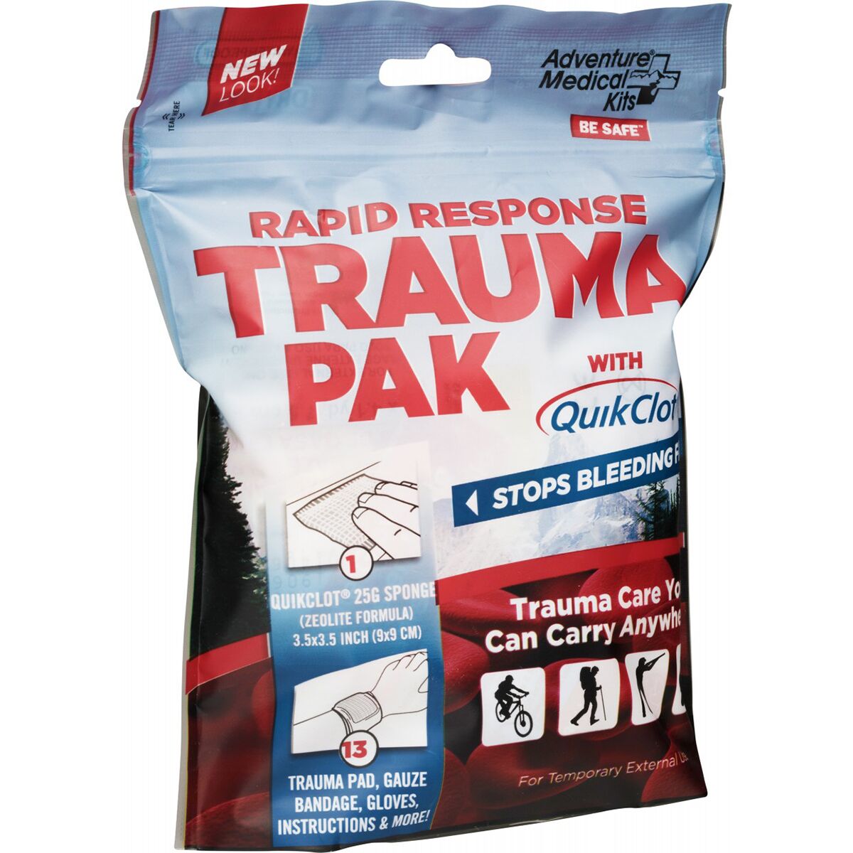 Adventure Medical Kits QuikClot Rapid Response Trauma Pak First Aid Kit