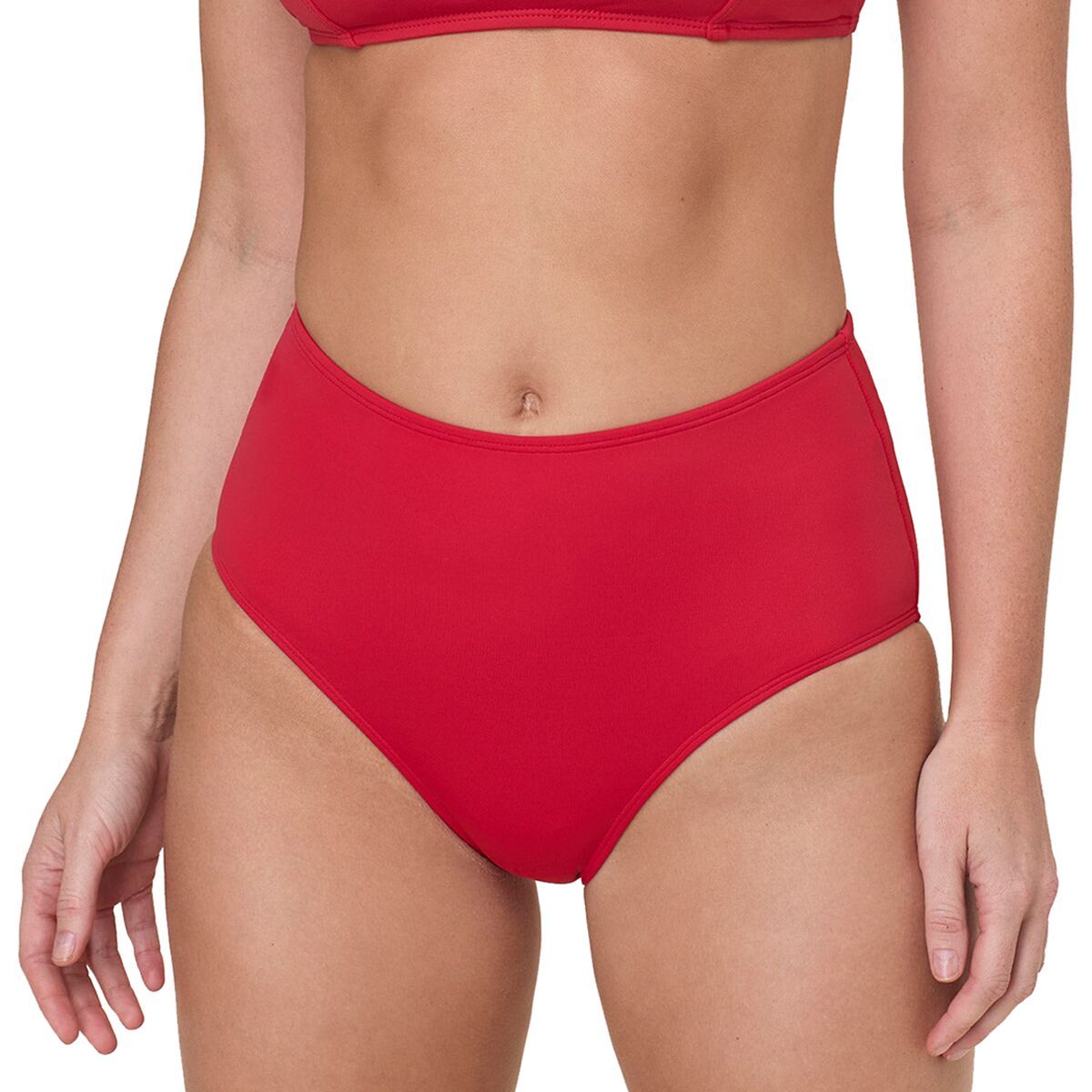 Image of Andie High Waisted Bikini Bottom - Women's Cherry Red, L