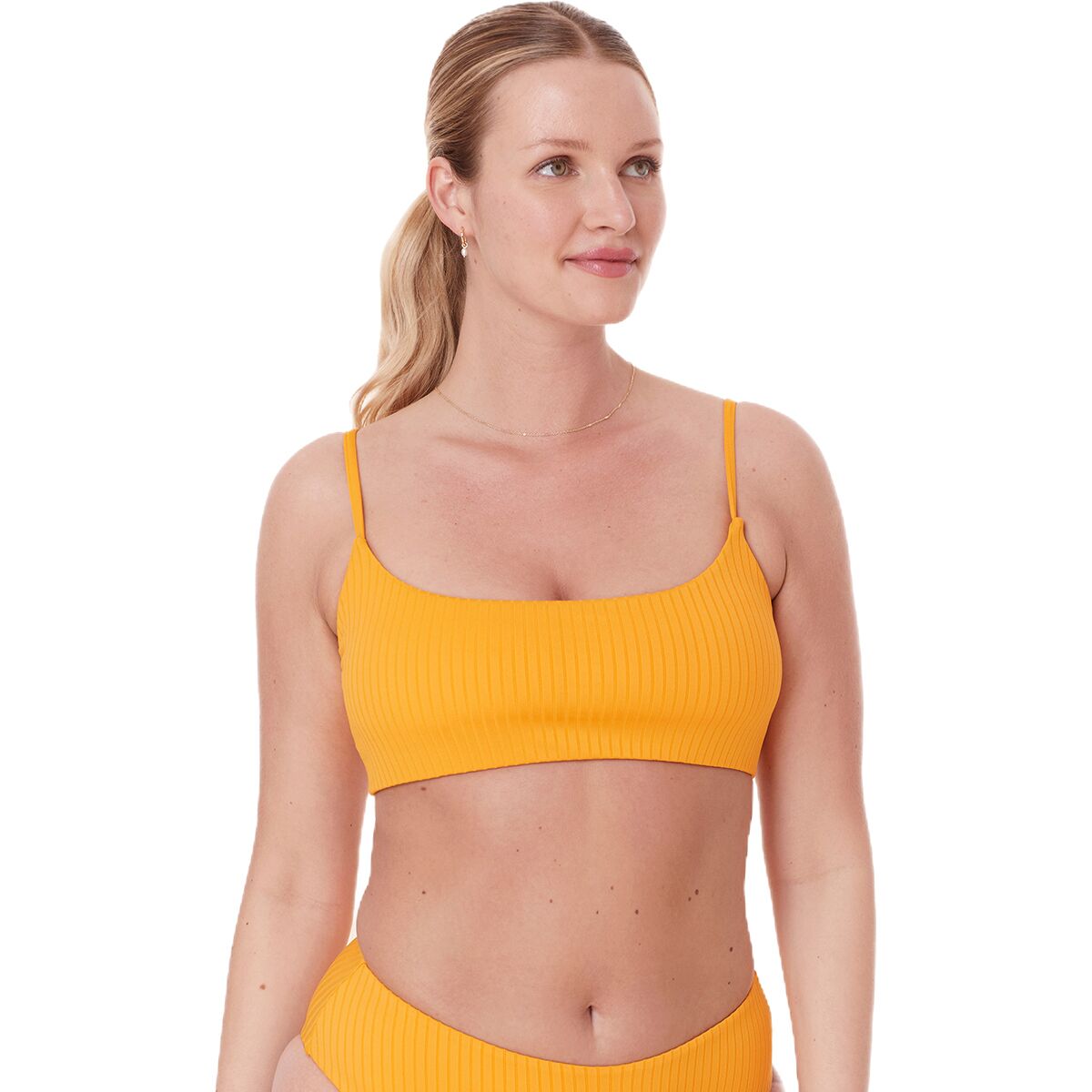 Image of Andie The Maui Wide Rib Bikini Top - Women's Tangerine, XL