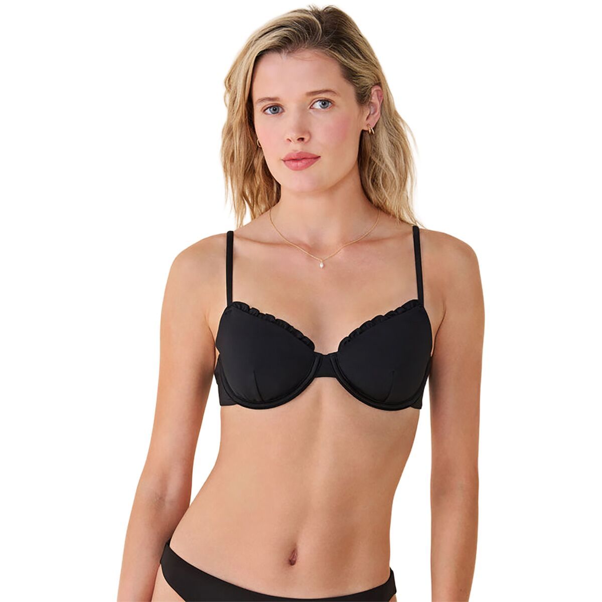 Image of Andie The Rosarito Bikini Top - Women's Black, S