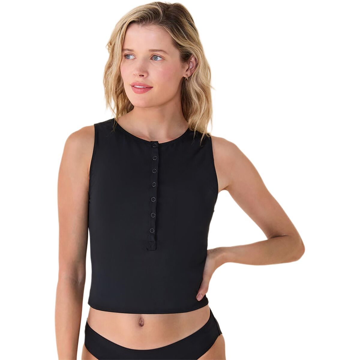 Image of Andie The Malibu Tank Bikini Top - Women's Black, M