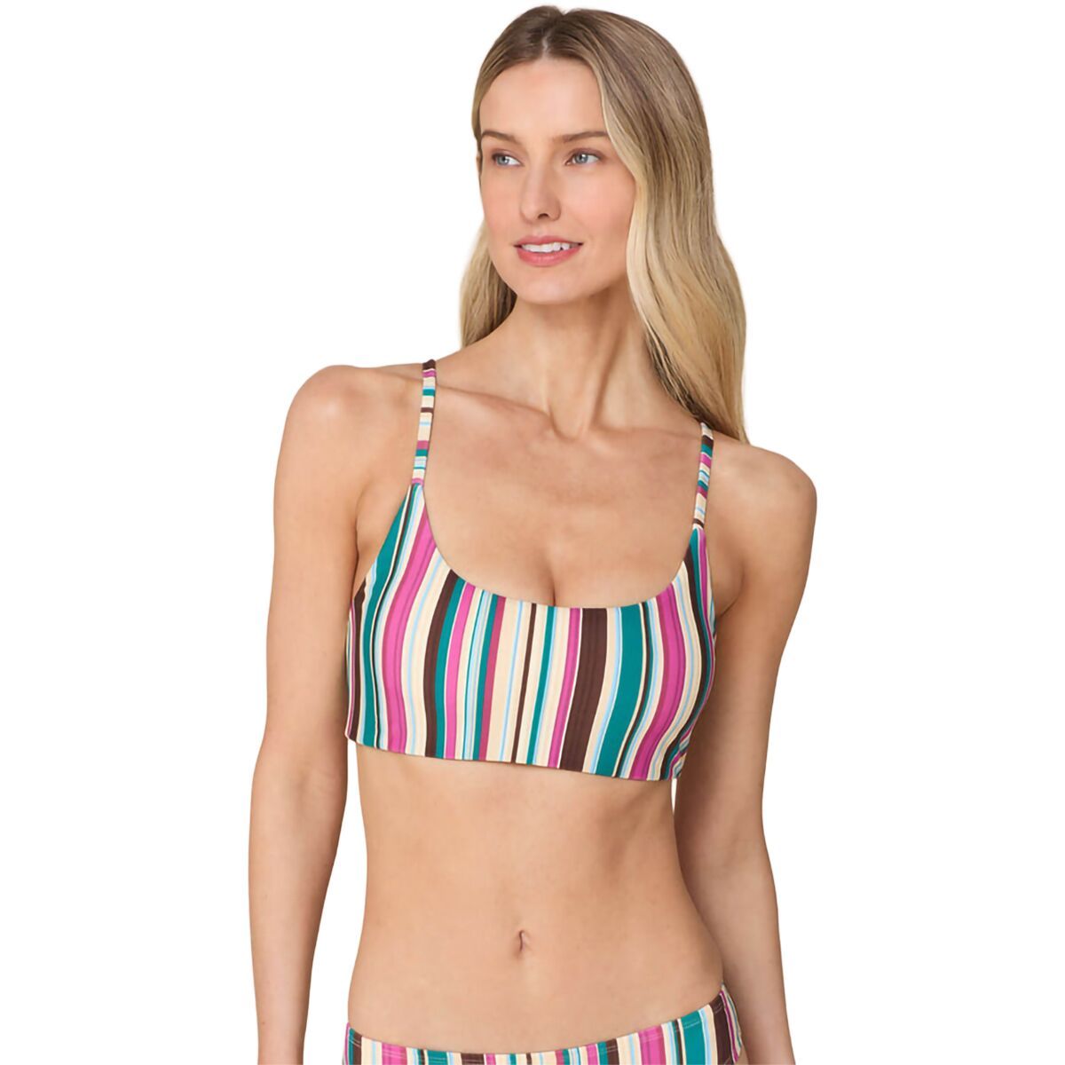Image of Andie The Maui Bikini Top - Women's Retro Stripe, M