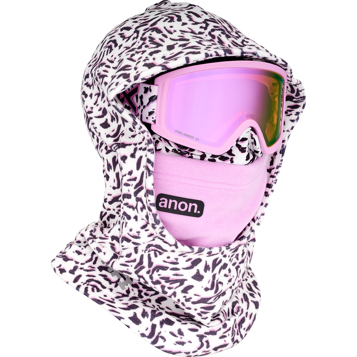 Image of Anon MFI Hooded Clava - Kids' Leopard Pink, One Size