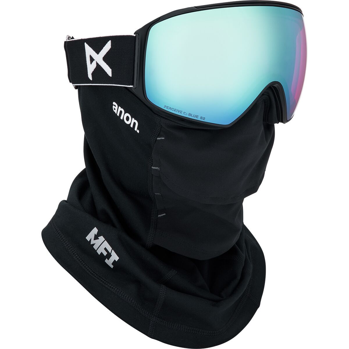 Anon M4 Toric Goggles + MFI Mask Black/Perceive Variable Blue, One Size