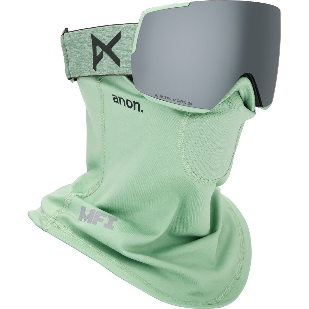 Image of Anon M5 Goggles + MFI Mask Soft Sage/Perceive Sunny Onyx, One Size