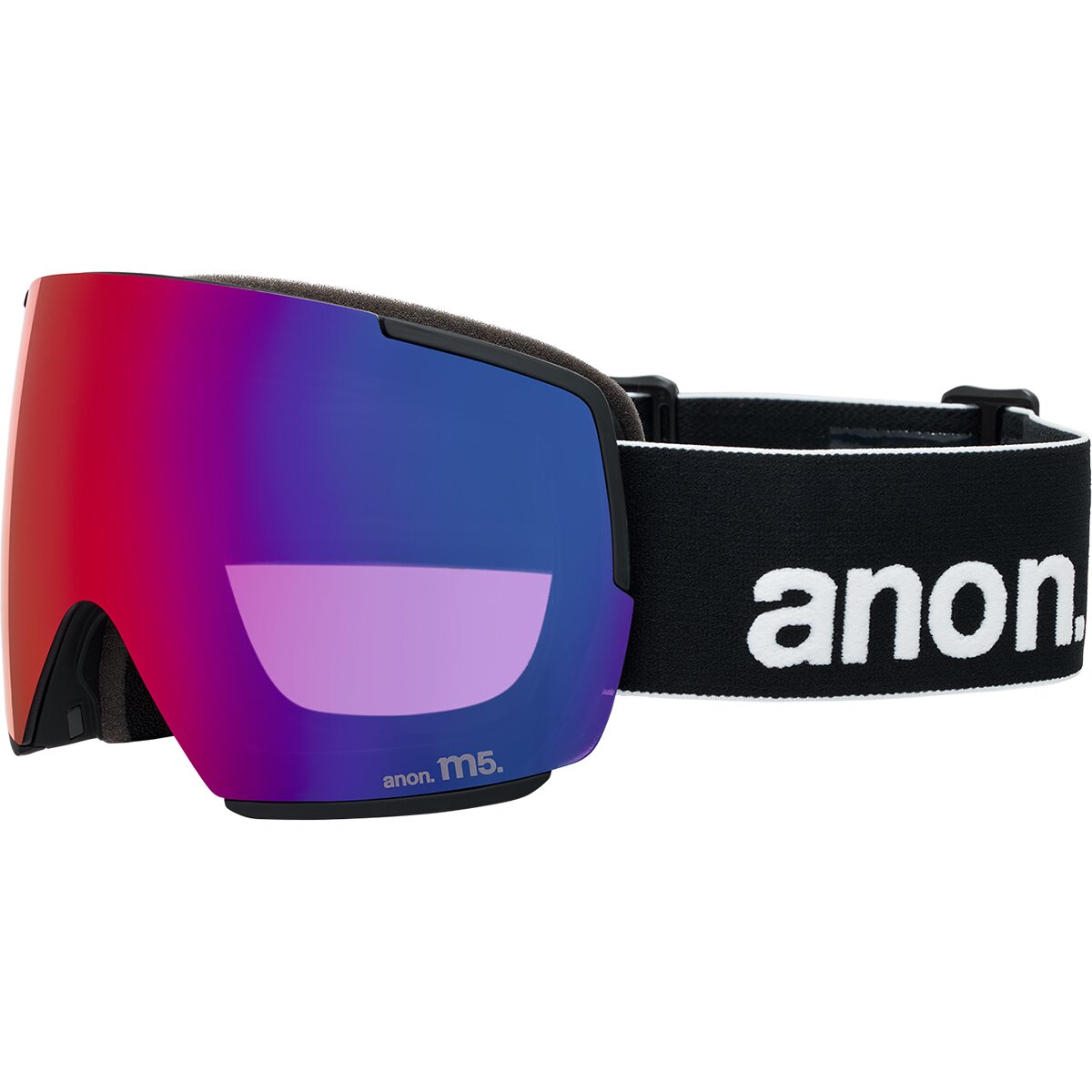 Image of Anon M5 Low Bridge Goggles + MFI Mask Black/Perceive Sunny Red, One Size