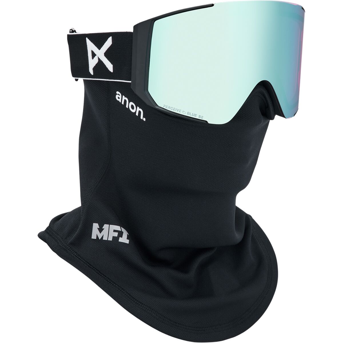 Image of Anon Sync Goggles + MFI Mask Black/Perceive Variable Blue, One Size