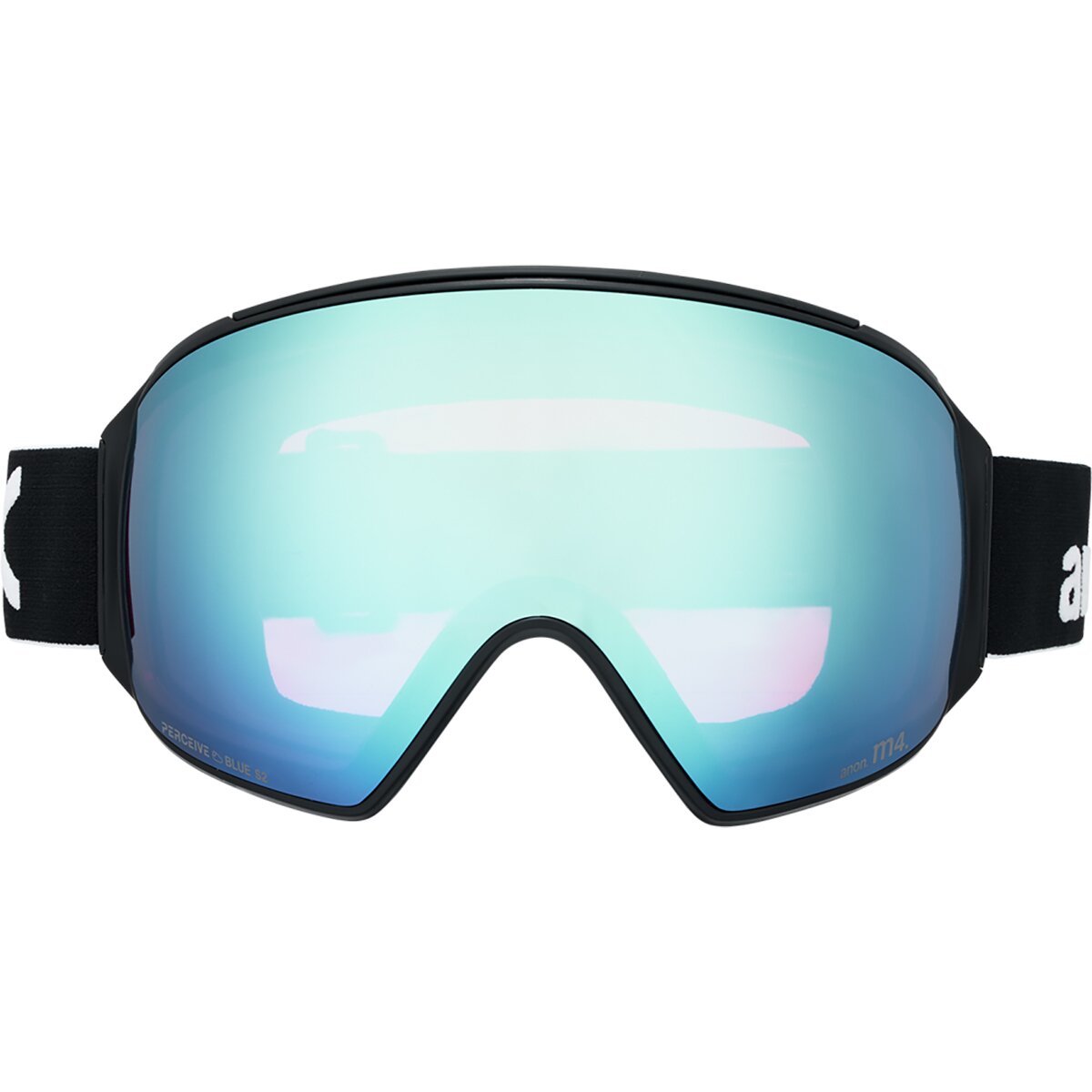Image of Anon M4 Toric Goggles + MFI Face Mask Black/Perceive Variable Blue, One Size