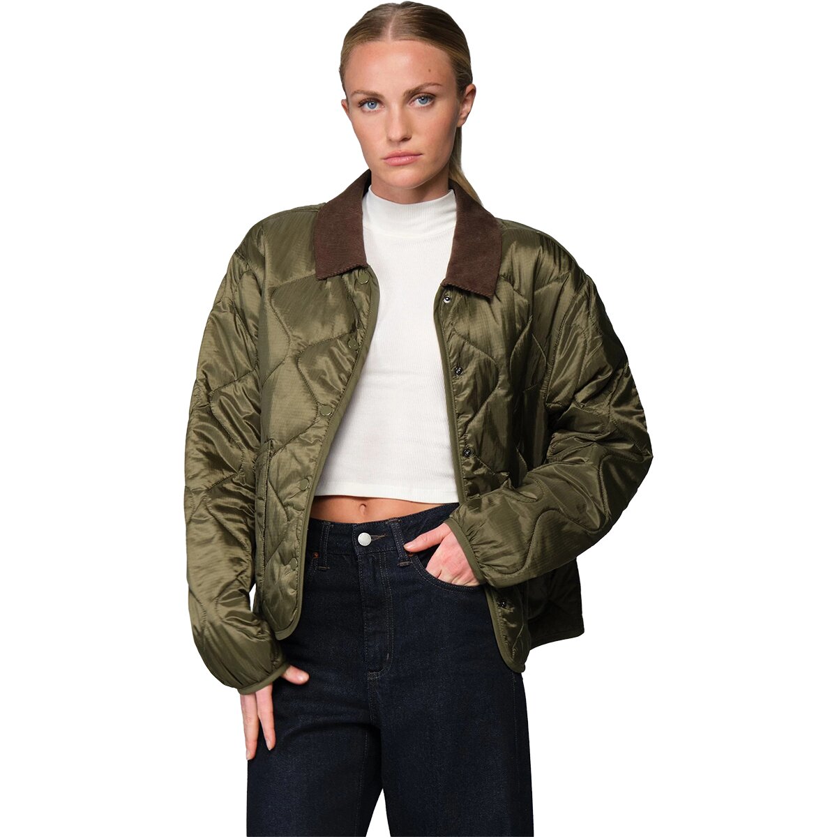 Image of Alpha Industries Coast Relaxed Fit Liner Jacket - Women's Og-107 Green, L
