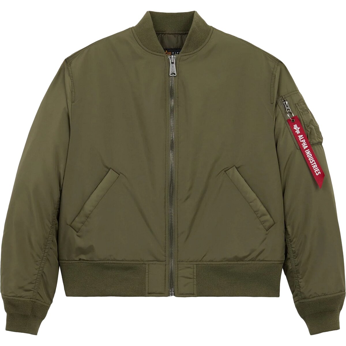 Image of Alpha Industries MA-1 Relaxed Fit Flight Oxford Jacket - Women's Og-107 Green, XL