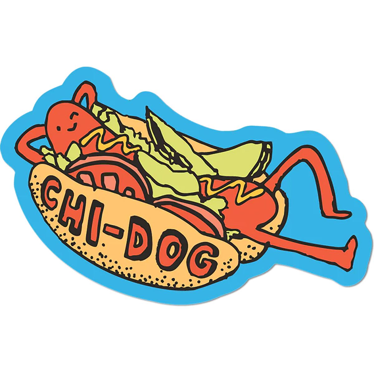 Apply Stickers Apply Stickers Chi Dog Sticker Blue, 2.5x3