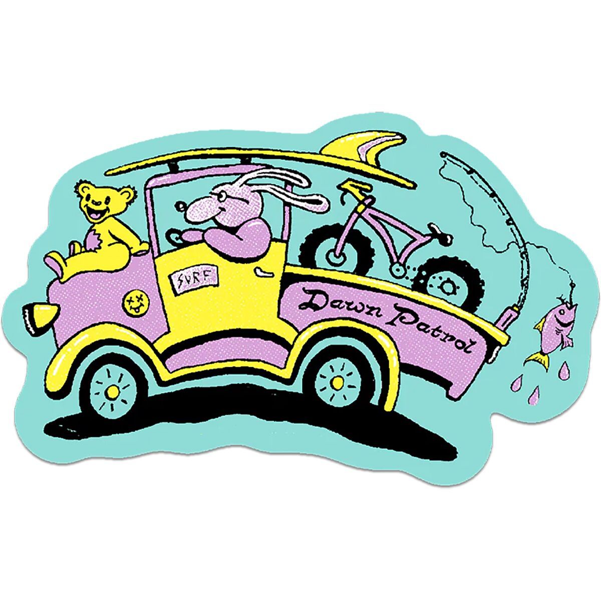 Image of Apply Stickers Dawn Patrol Sticker Green, 3.8x2