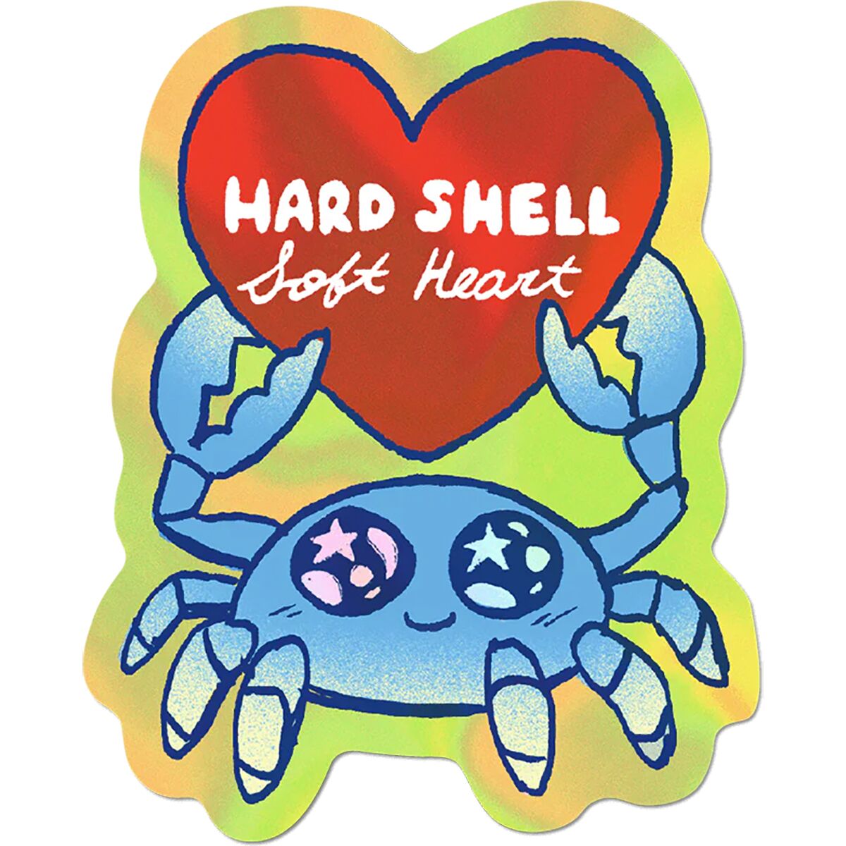 Apply Stickers Apply Stickers Hard Shell Soft Heart Sticker Yellow, 2.5x3
