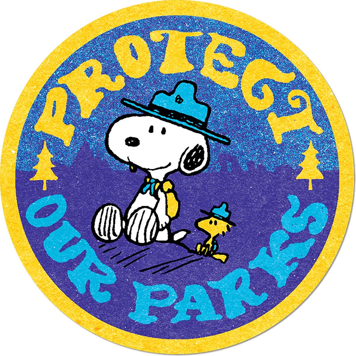 Image of Apply Stickers Protect Our Parks Sticker Blue, 3x3