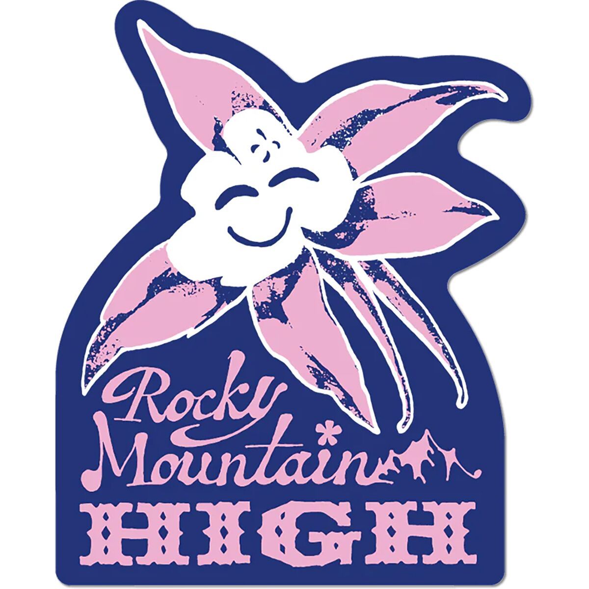 Image of Apply Stickers Rocky Mountain High Sticker Pink, 2.5x3