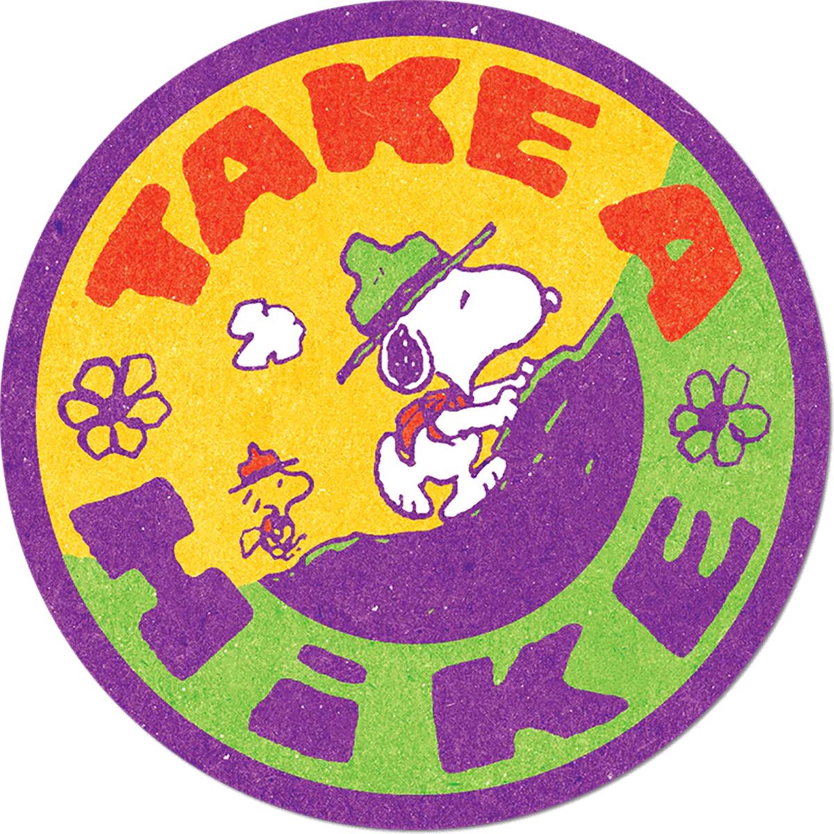 Image of Apply Stickers Take A Hike Sticker Yellow, 3x3