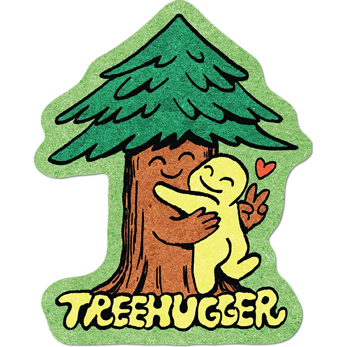 Apply Stickers Apply Stickers Tree Hugger Sticker Green, 2.5x3.11