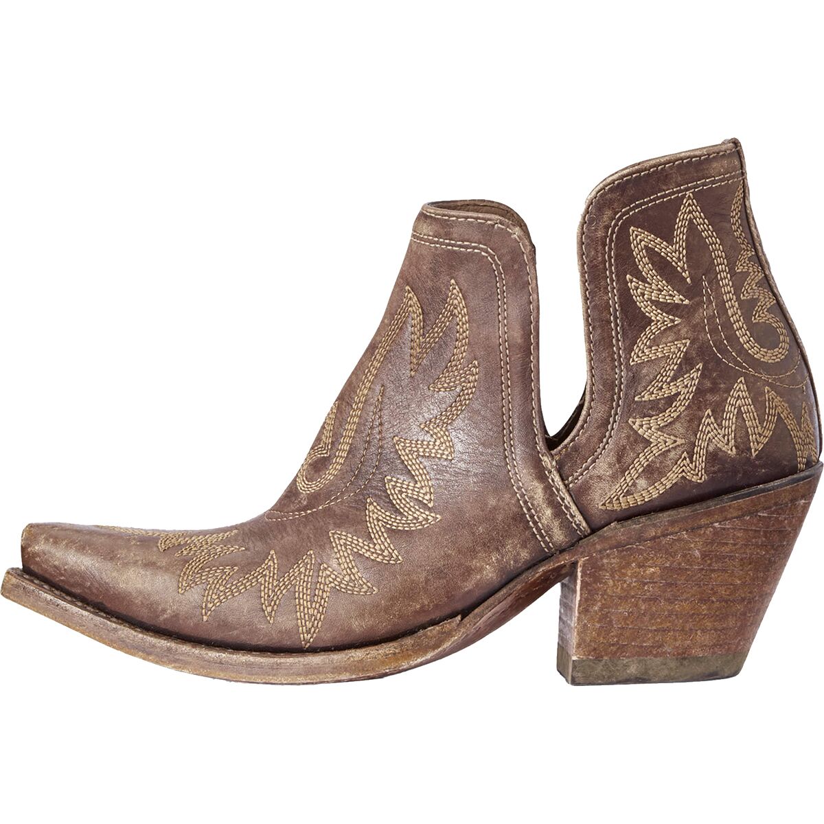 Image of Ariat Dixon Western Bootie - Women's Naturally Distressed Brown, 7.0