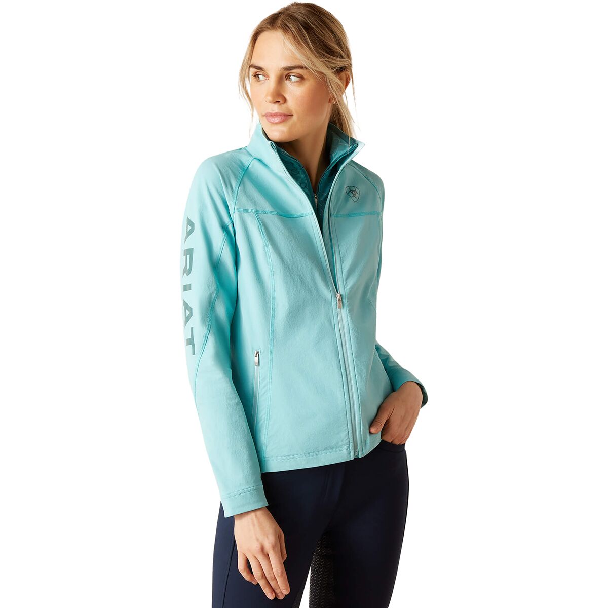 Image of Ariat Agile Softshell Jacket - Women's Marine Blue, XS