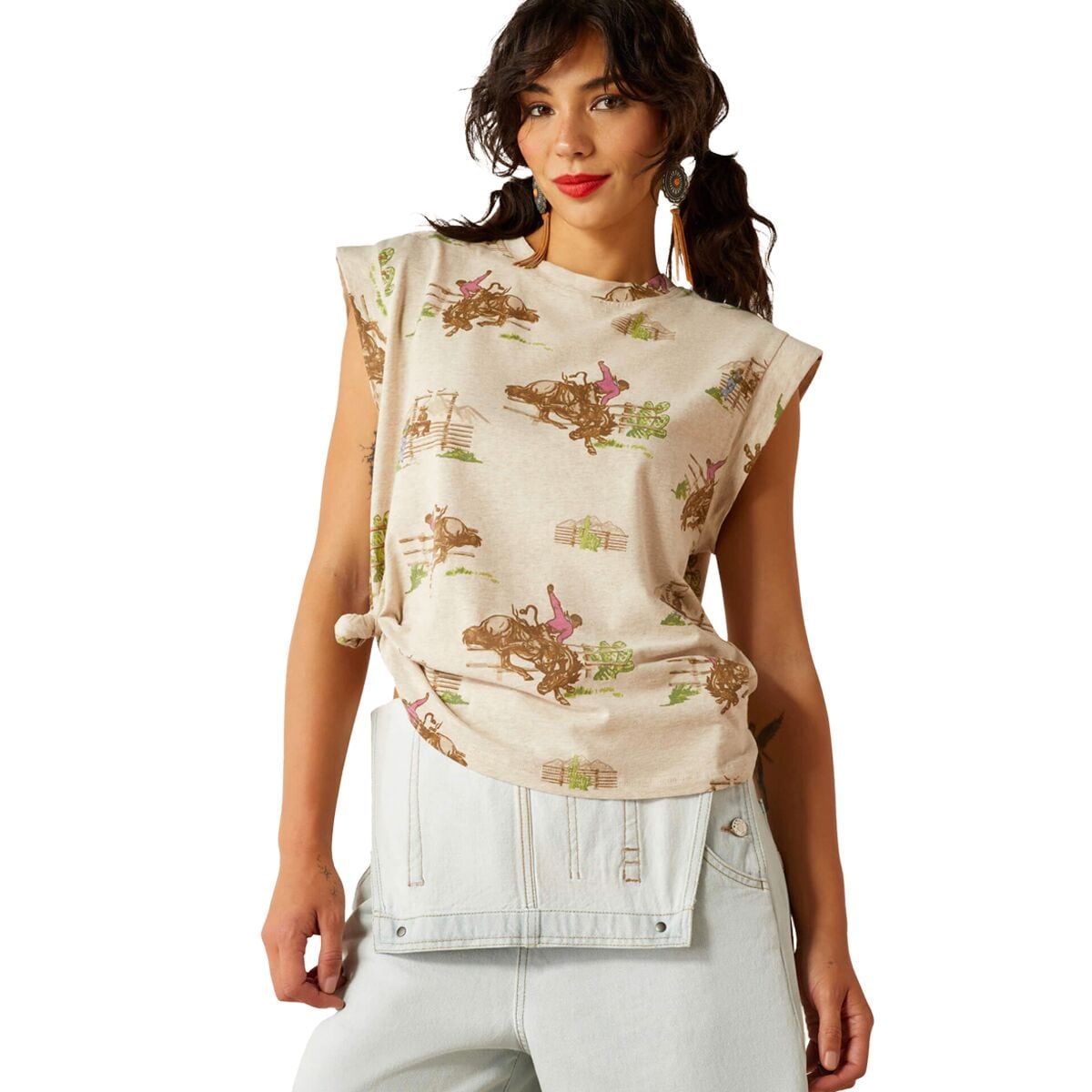 Image of Ariat Britney T-Shirt - Women's Round Up Print, XS