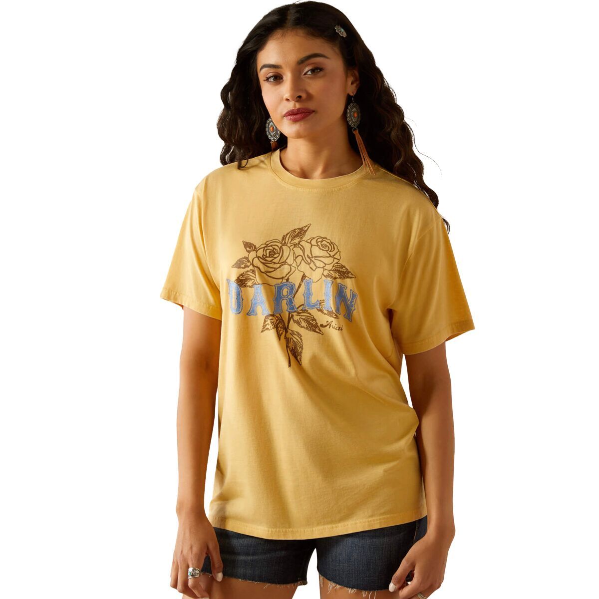 Ariat Darlin Rose T-Shirt - Women's Rattan, L