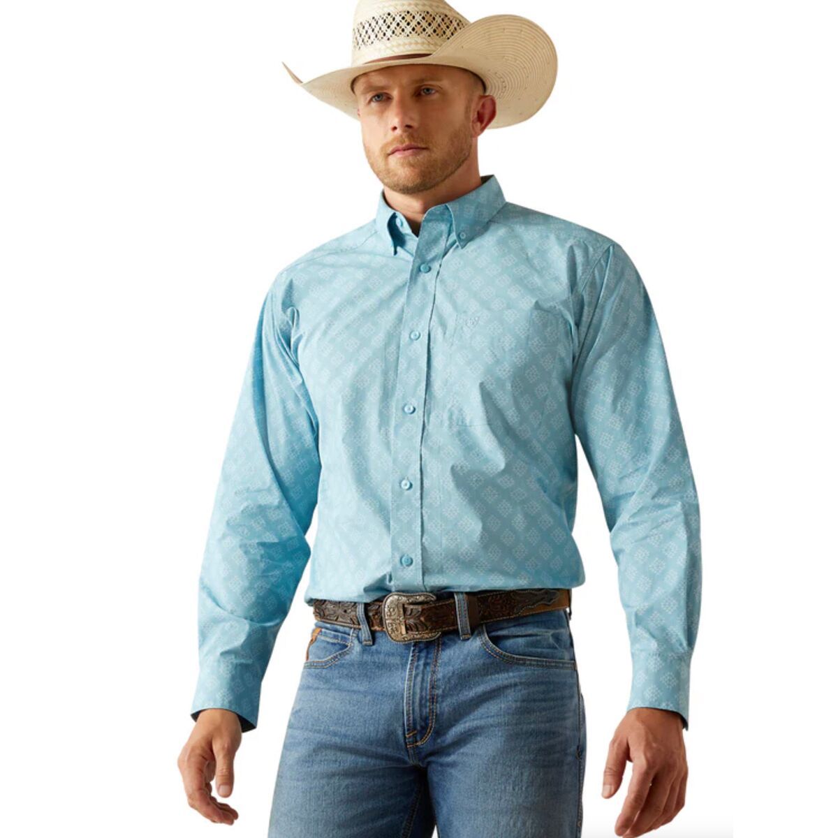 Ariat Garmon Classic Fit Shirt - Men's Turquoise, M