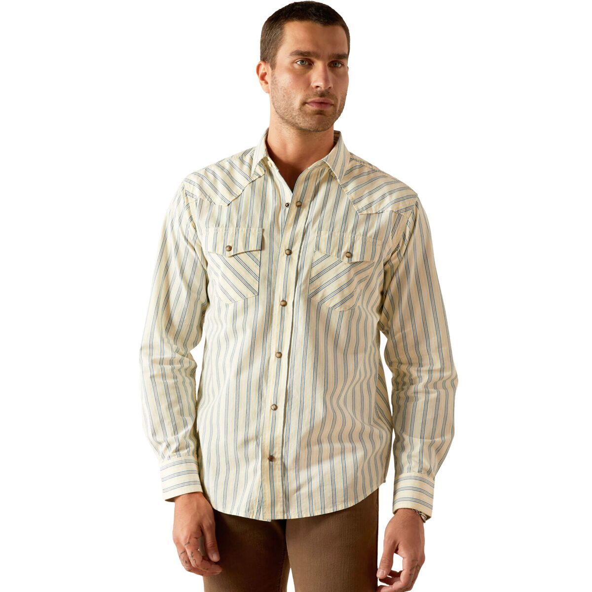 Ariat Hanford Retro Fit Shirt - Men's Cream, XXL