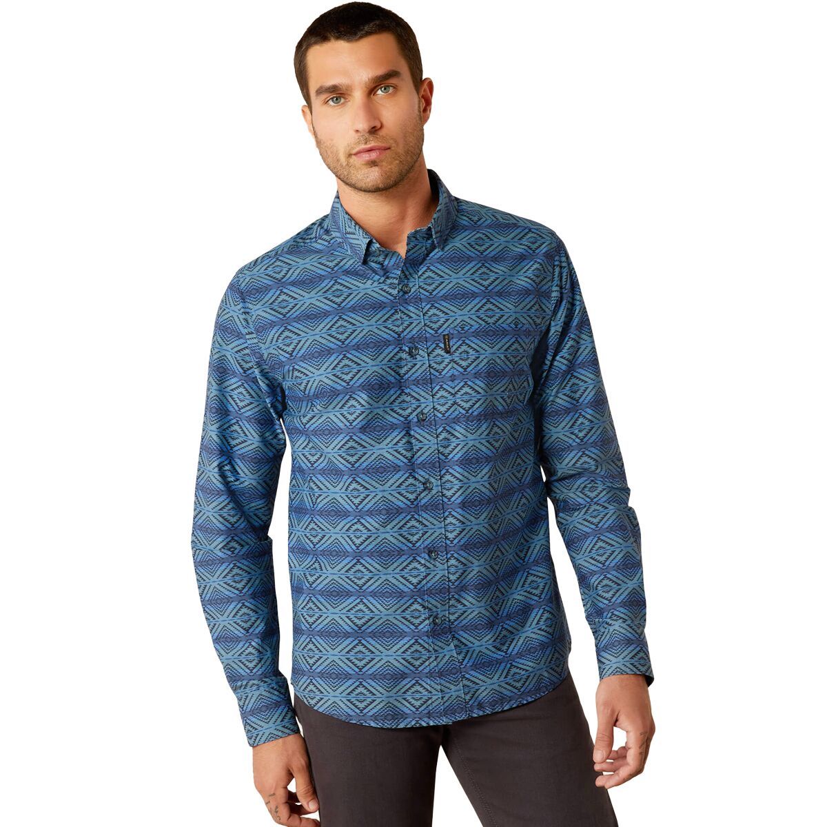 Ariat McKay Modern Fit Shirt - Men's Dark Blue, L