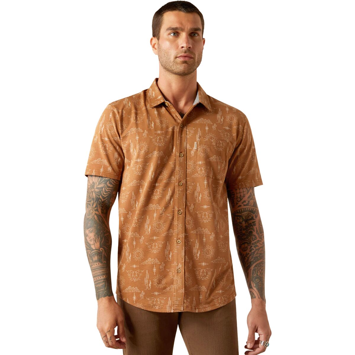 Ariat Ariat Retro Button Down Shirt - Men's Desert Mocha, XXL