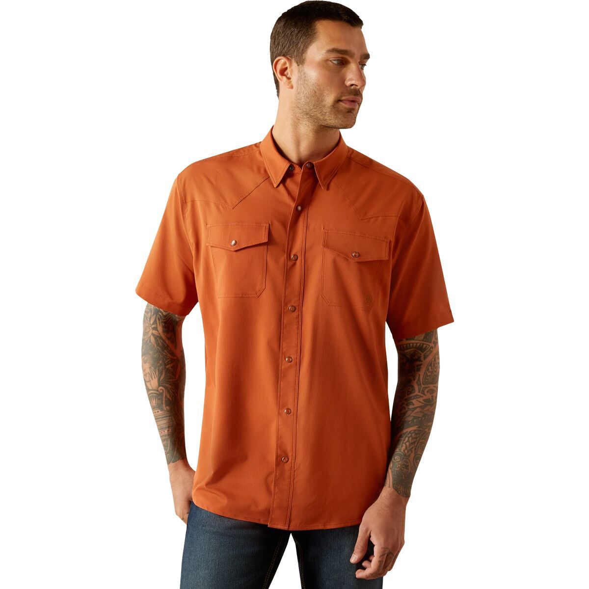 Ariat Western VentTEK Classic Fit Shirt - Men's Baked Clay, S