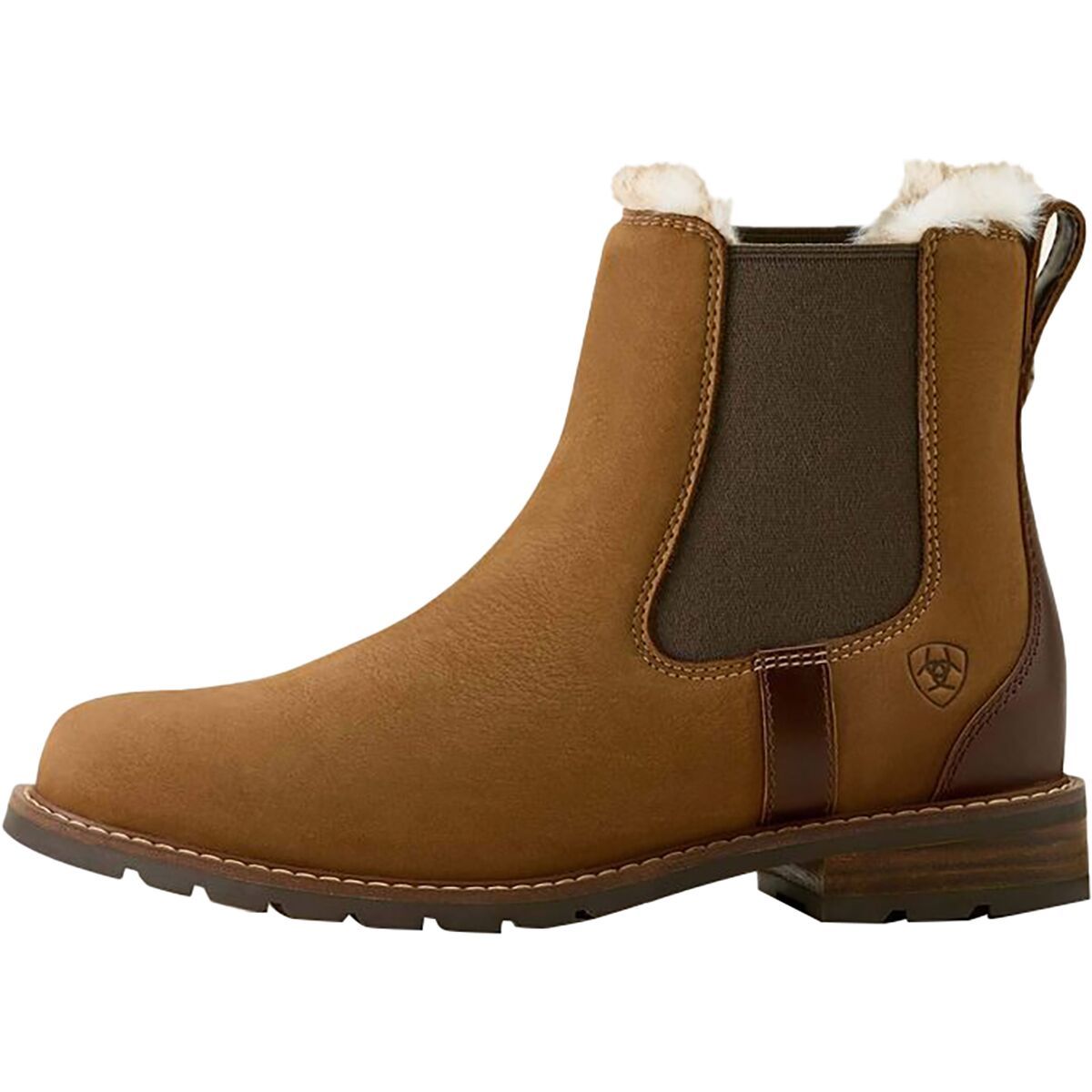 Image of Ariat Wexford Sherpa Waterproof Chelsea Boot - Women's Amber Brown, 9.0