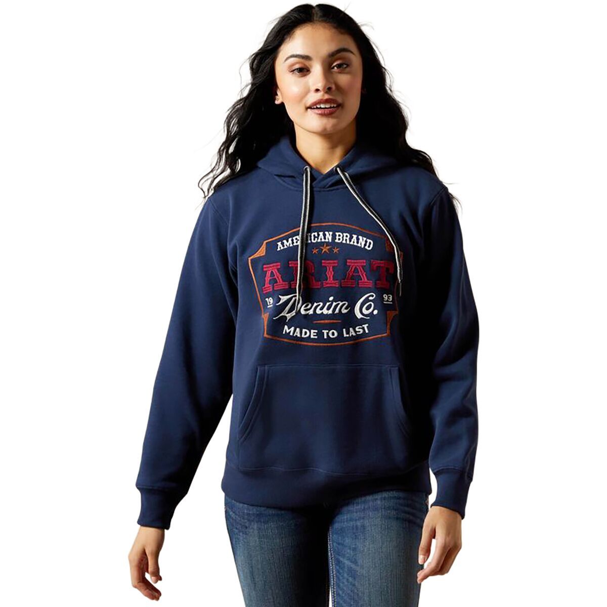 Image of Ariat Emblem Hoodie - Women's Dress Blues, L