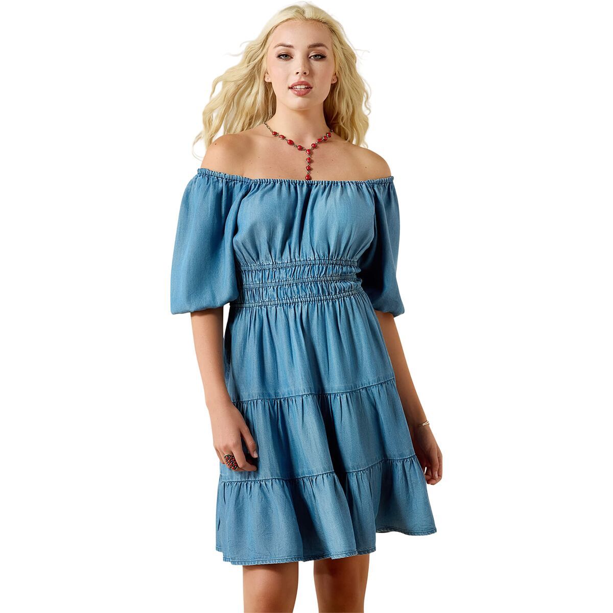 Image of Ariat Juliet Dress - Women's Light Wash Indigo, S