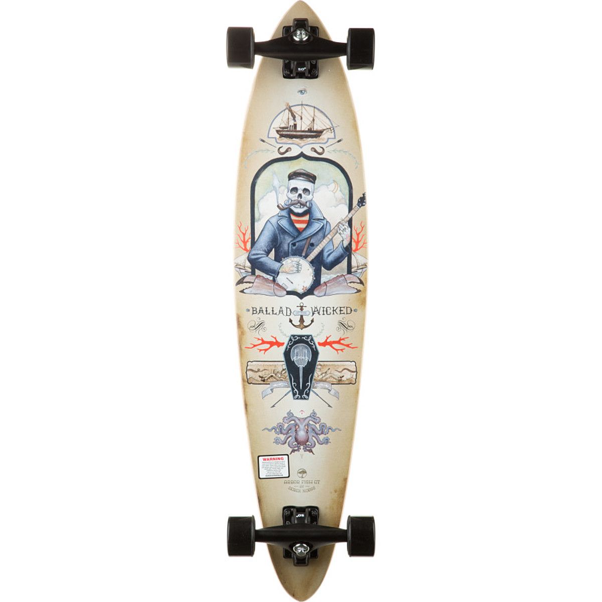 Arbor Derek Nobbs Fish Longboard - Snowboard