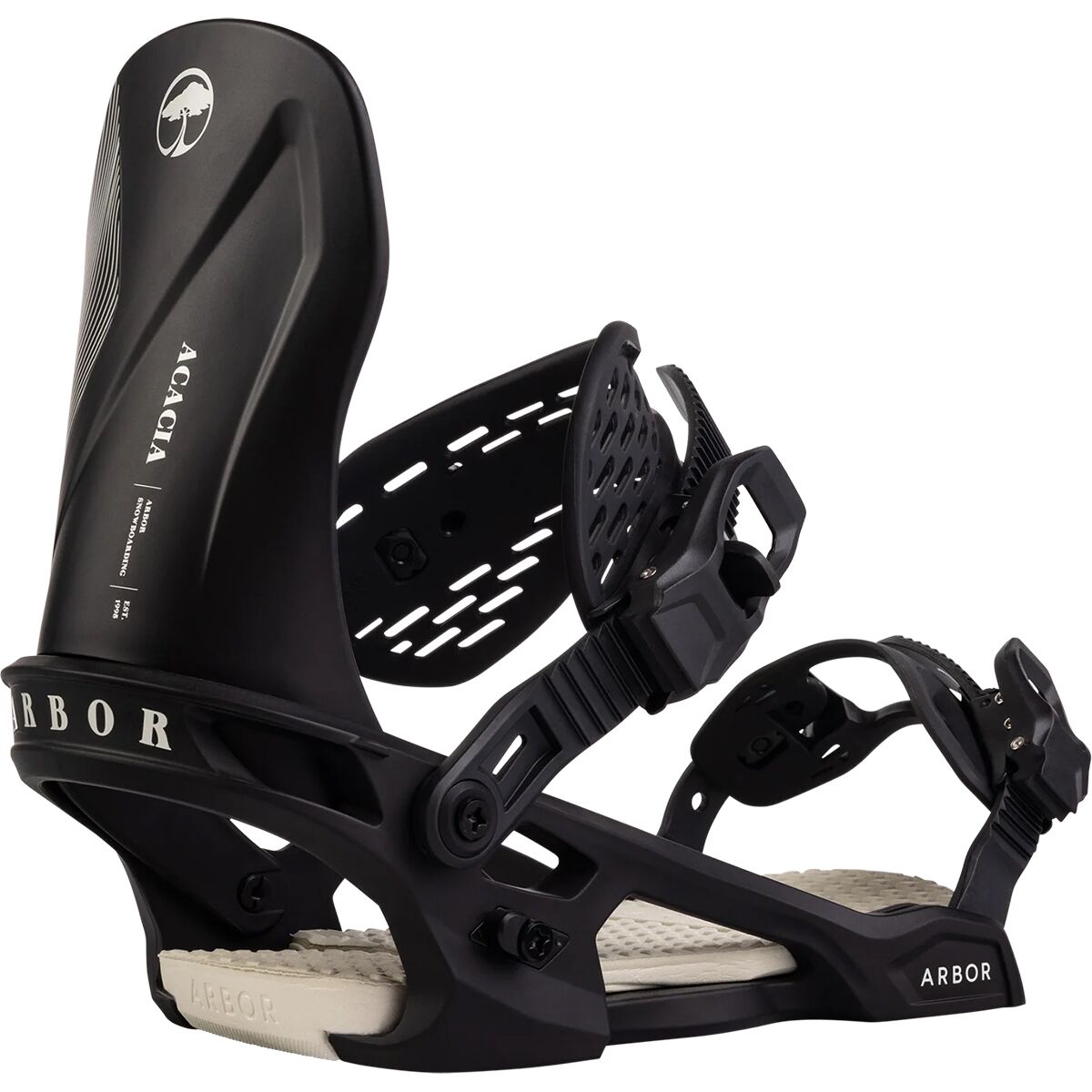 Image of Arbor Acacia Snowboard Binding - 2027 - Women's Black/Marshmellow, S