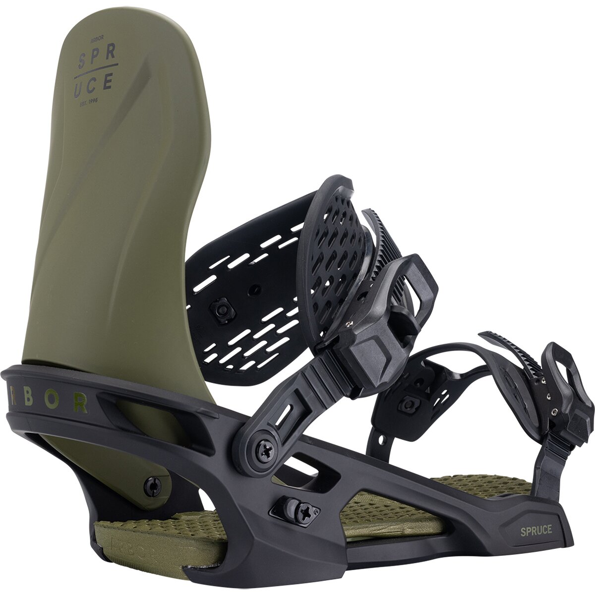 Image of Arbor Spruce Snowboard Binding - 2027 Military/Black, L