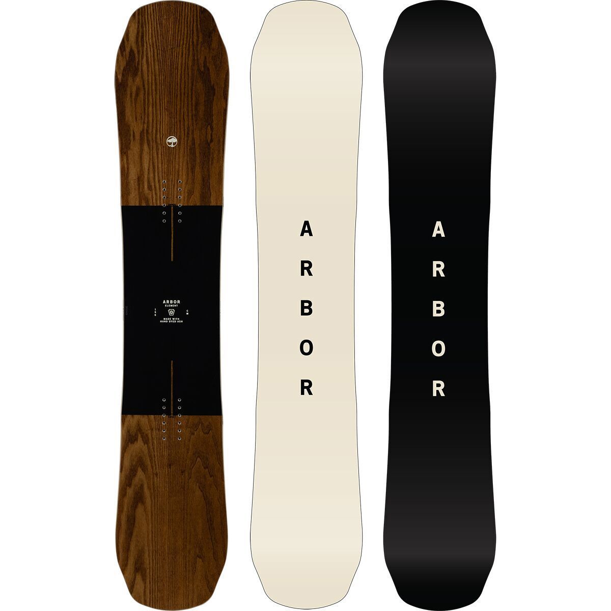 Image of Arbor Element Snowboard - 2026 - Men's Natural/Black, 157cm mid wide