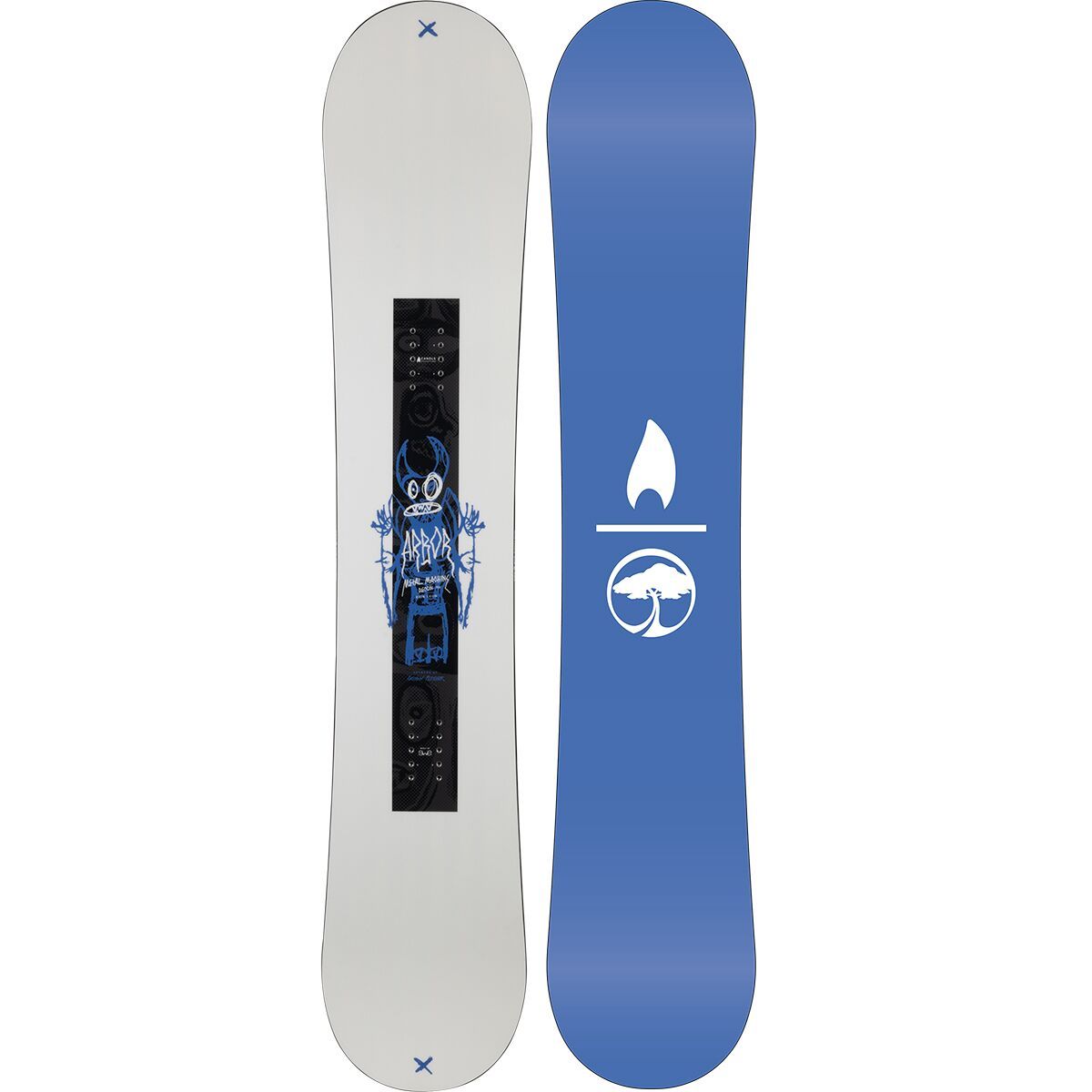 Image of Arbor Metal Machine Decon Snowboard - 2026 - Men's White, 156cm